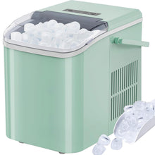 Load image into Gallery viewer, Ice Maker, Portable Countertop Ice Machine Quiet Cubes Makers with Ice Scoop, Basket and Handle Self-Cleaning, 9 Cubes in 6 Mins, 26.5lbs/24Hrs, 2 Sizes of Bullet Ice for Home Kitchen Party Office
