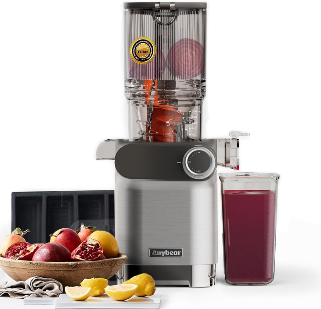Cold Press Juicer, 200W Masticating Slow Juicer BPA Free 4.3