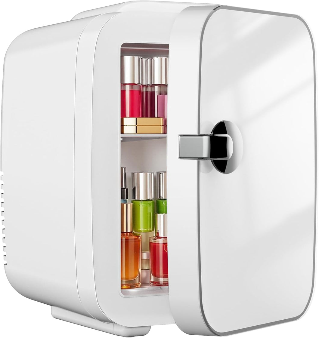 Casabay Mini Refrigerator for Bedroom, Car, Office, Dorm 4L/6 Can Cooler & Warmer Portable Small Compact Fridge for Skincare