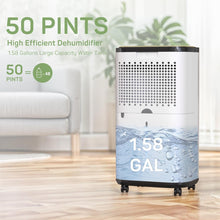 Load image into Gallery viewer, Dehumidifier with Drain Hose for Auto or Manual Drainage, 2000 Sq.Ft Energy Star Dehumidifiers for Basement Home Bedroom Large Room Bathroom, 30 Pints Dehumidification Capacity

