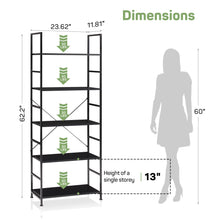 Load image into Gallery viewer, Casabay Book Shelf, 5-Tier Tall Bookcase with Steel Frame for Bedroom, Living Room, Kitchen or Home Office

