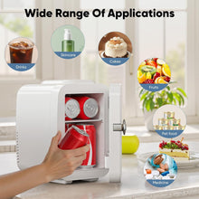 Load image into Gallery viewer, Casabay Mini Refrigerator for Bedroom, Car, Office, Dorm 4L/6 Can Cooler &amp; Warmer Portable Small Compact Fridge for Skincare
