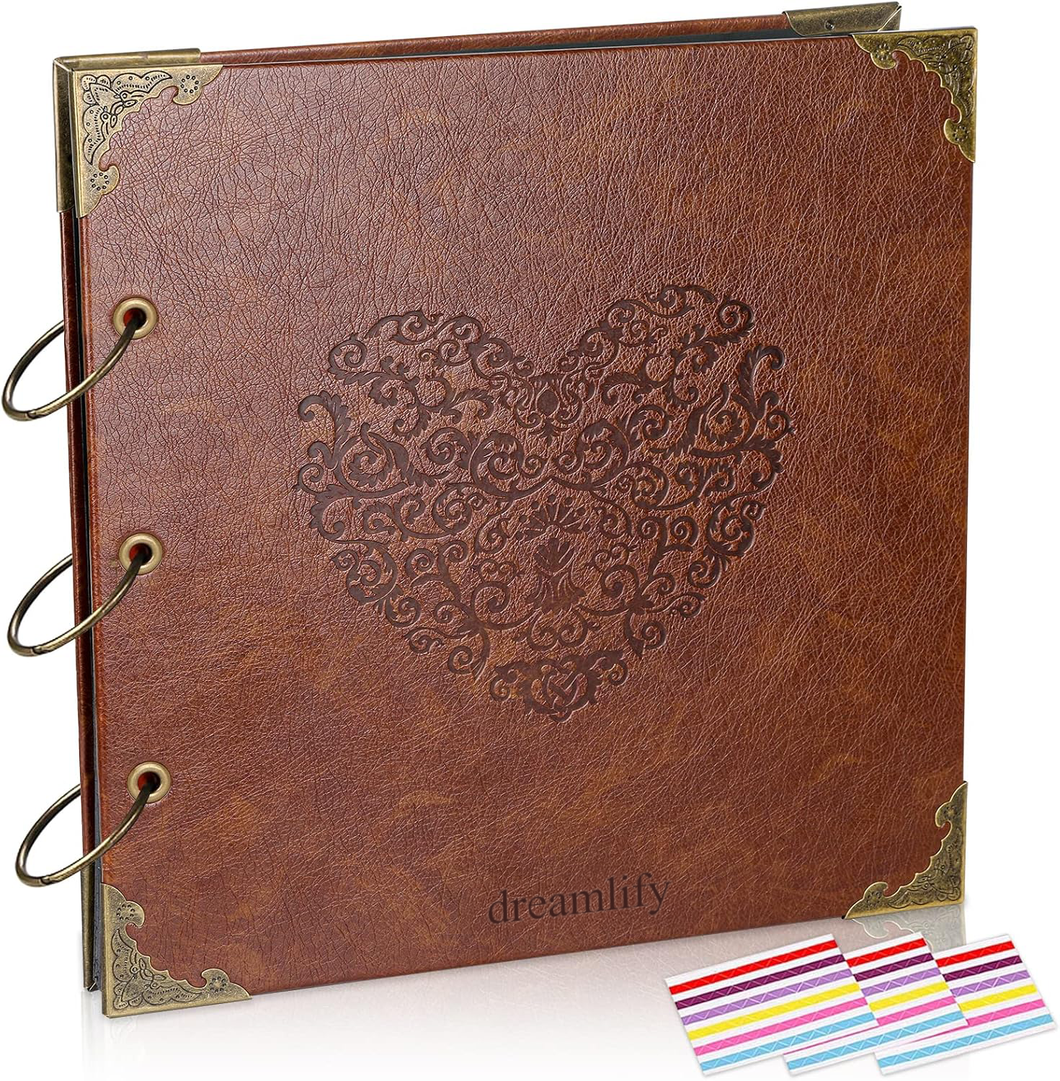 Dreamlify Scrapbook Photo Album, 50 Pages (10x10