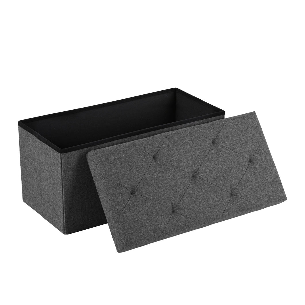 Casabay Storage Ottoman Bench, 30 Inches Foldable Storage Footrest with Padded Seat for Bedroom End of Bed, Living Room