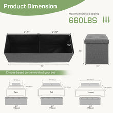 Load image into Gallery viewer, Casabay Storage Ottoman Bench, 43 Inches Foldable Storage Footrest with Padded Seat for Bedroom End of Bed, Living Room
