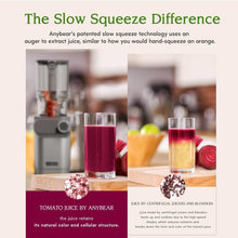 Load image into Gallery viewer, Cold Press Juicer, 200W Masticating Slow Juicer BPA Free 4.3&quot; Large Feed Chute for Whole Fruits Vegetables with Upgraded Auger, Tritan Material, Juice Recipes, Silver
