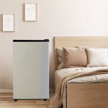 Load image into Gallery viewer, Casabay Mini Fridge with Freezer 3.2 Cu.Ft Compact Dorm Refrigerator for Kitchen, Office, Bedroom, Removable Glass Shelves Adjustable Thermostat Low Noise, 17.5&quot; D x 17.7&quot; W x 31.5&quot; H (Silver)
