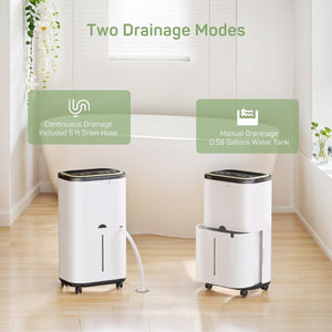 Dehumidifier with Drain Hose for Auto or Manual Drainage, 2000 Sq.Ft Energy Star Dehumidifiers for Basement Home Bedroom Large Room Bathroom, 30 Pints Dehumidification Capacity