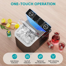 Load image into Gallery viewer, Ice Maker, Portable Countertop Ice Machine Quiet Cubes Makers with Ice Scoop, Basket and Handle Self-Cleaning, 9 Cubes in 6 Mins, 26.5lbs/24Hrs, 2 Sizes of Bullet Ice for Home Kitchen Party Office

