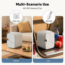 Load image into Gallery viewer, Casabay Mini Refrigerator for Bedroom, Car, Office, Dorm 4L/6 Can Cooler &amp; Warmer Portable Small Compact Fridge for Skincare
