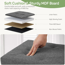 Load image into Gallery viewer, Casabay Storage Ottoman Bench, 30 Inches Foldable Storage Footrest with Padded Seat for Bedroom End of Bed, Living Room
