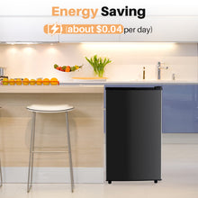 Load image into Gallery viewer, Casabay Mini Fridge with Freezer 3.2 Cu.Ft Compact Dorm Refrigerator for Kitchen, Office, Bedroom, Removable Glass Shelves Adjustable Thermostat Low Noise, 17.5&quot; D x 17.7&quot; W x 31.5&quot; H
