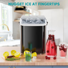 Load image into Gallery viewer, Ice Maker, Portable Countertop Ice Machine Quiet Cubes Makers with Ice Scoop, Basket and Handle Self-Cleaning, 9 Cubes in 6 Mins, 26.5lbs/24Hrs, 2 Sizes of Bullet Ice for Home Kitchen Party Office

