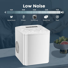 Load image into Gallery viewer, Casabay Portable Ice Maker, 9 Cubes in 6 Mins, 26 lbs/Day, Self-Cleaning, 2 Bullet Sizes, for Home &amp; Office (White)
