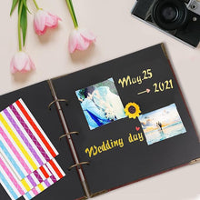 Load image into Gallery viewer, Dreamlify Scrapbook Photo Album, 50 Pages (10x10&quot;) DIY Leather Photo Album Self Adhesive Pages Heart Cover Scrapbook, Baby Scrapbook Album Wedding Guest Book, School Memory Book
