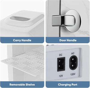 Casabay Mini Refrigerator for Bedroom, Car, Office, Dorm 4L/6 Can Cooler & Warmer Portable Small Compact Fridge for Skincare