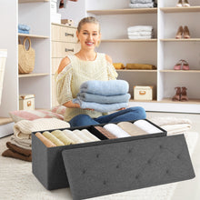 Load image into Gallery viewer, Casabay Storage Ottoman Bench, 30 Inches Foldable Storage Footrest with Padded Seat for Bedroom End of Bed, Living Room
