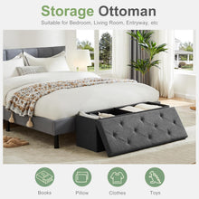 Load image into Gallery viewer, Casabay Storage Ottoman Bench, 30 Inches Foldable Storage Footrest with Padded Seat for Bedroom End of Bed, Living Room
