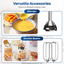 Load image into Gallery viewer, Casabay Immersion Blender - 15 Speed Hand Held 1100W 2-in-1 Stainless Steel with Full Copper Motor, Turbo Mode Hand Mixer, Blade with Anti-Scratch Coating
