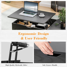 Load image into Gallery viewer, Lift Top Coffee Tables for Living Room, Small Modern Wooden Center Tables with Storage Shelf and Hidden Compartment

