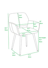 Load image into Gallery viewer, Casabay Dining Chair Mid-Century Side Chair with Upholstered Padded Seats &amp; Wooden Legs for Kitchen Living Dining Room
