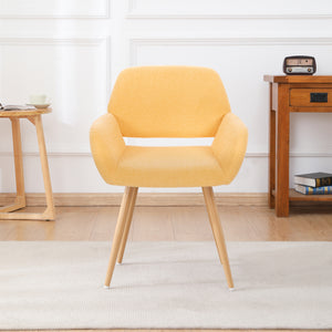 Casabay Dining Chair Mid-Century Side Chair with Upholstered Padded Seats & Wooden Legs for Kitchen Living Dining Room