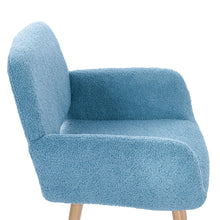 Load image into Gallery viewer, Casabay Dining Chair Mid-Century Side Chair with Upholstered Padded Seats &amp; Wooden Legs for Kitchen Living Dining Room (Blue)
