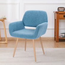 Load image into Gallery viewer, Casabay Dining Chair Mid-Century Side Chair with Upholstered Padded Seats &amp; Wooden Legs for Kitchen Living Dining Room (Blue)
