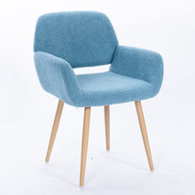 Load image into Gallery viewer, Casabay Dining Chair Mid-Century Side Chair with Upholstered Padded Seats &amp; Wooden Legs for Kitchen Living Dining Room (Blue)
